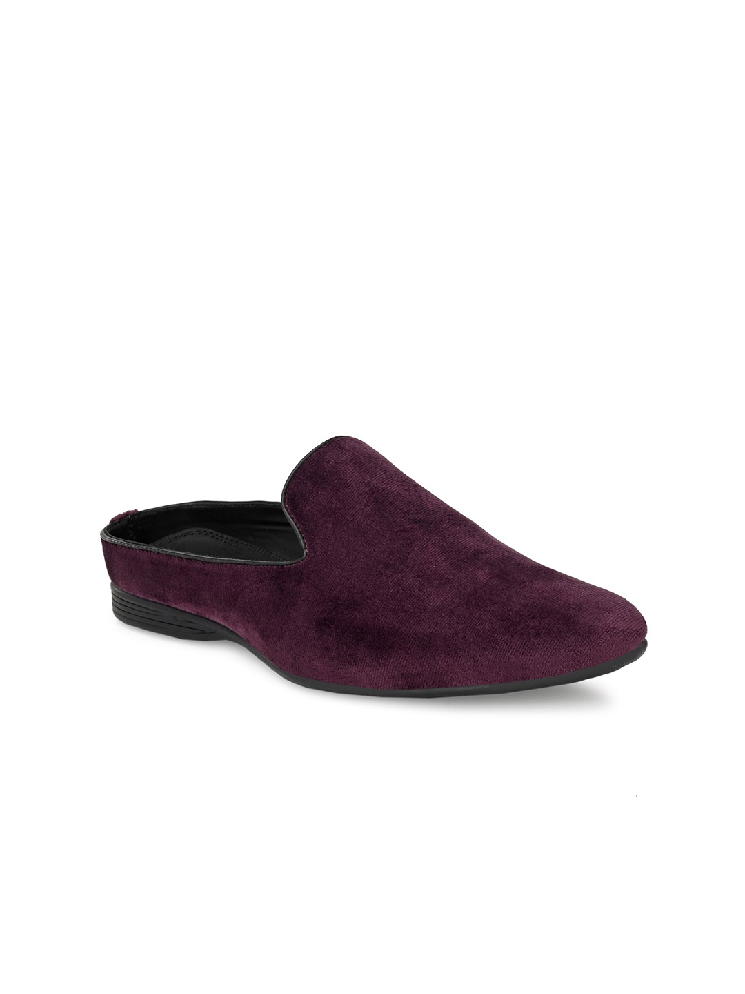 

San Frissco Men Lightweight Velvet Mules, Maroon