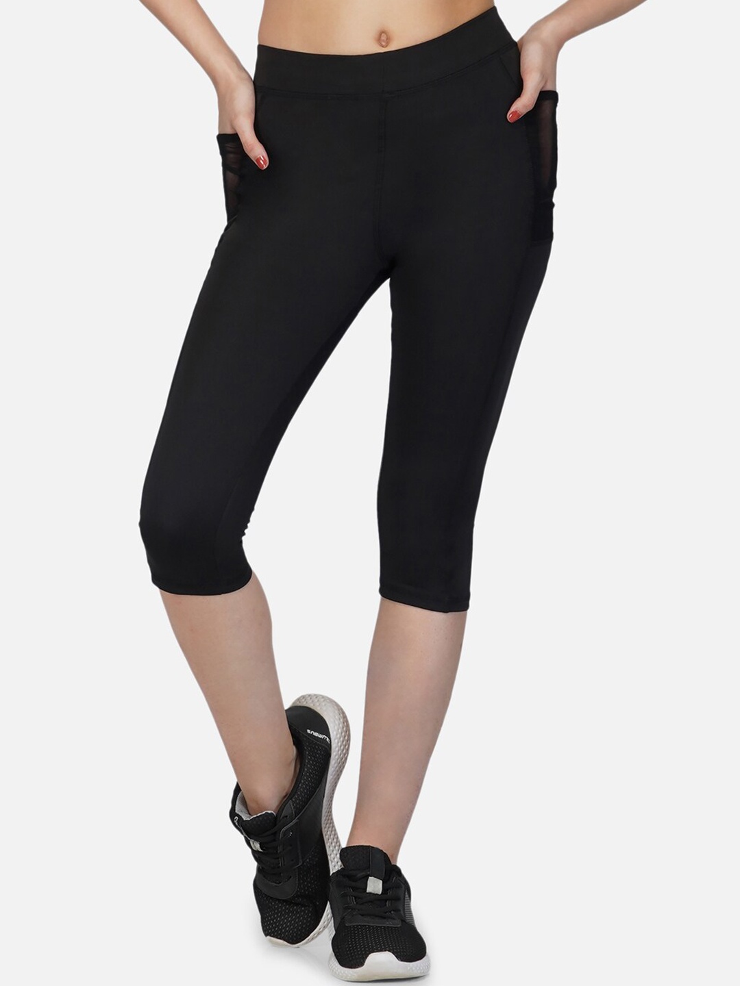 

IMPERATIVE Women Slim-Fit Running Sports Tights, Black