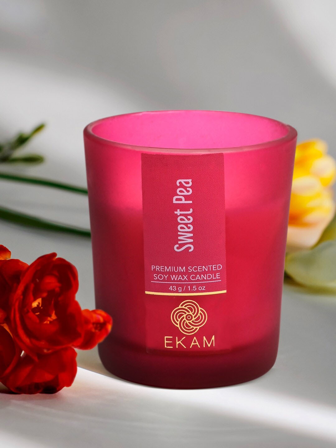 

Ekam Red 9 Pieces Sweat Pea Fragrance Scented Candle Jars
