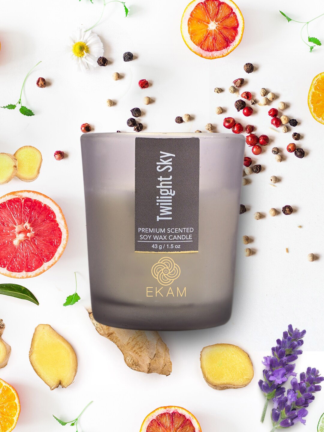 

Ekam Grey 9 Pieces Twilight Sky Fragrance Scented Candle Jars