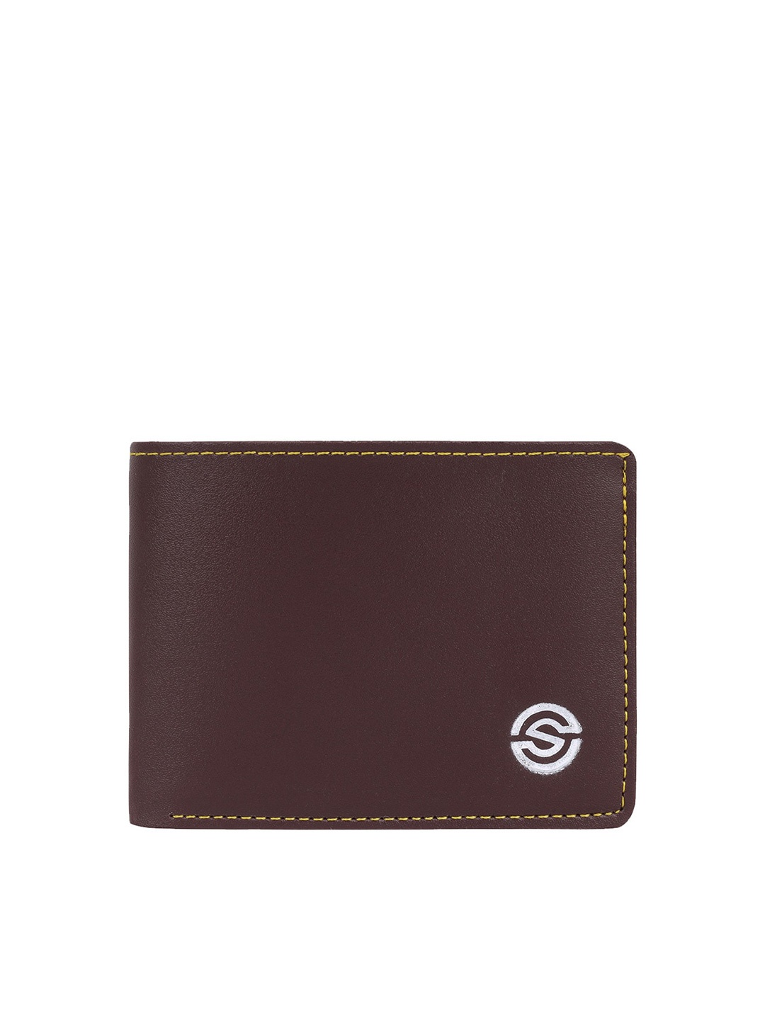 

SCHARF Men Vegan Leather Two Fold Wallet, Brown