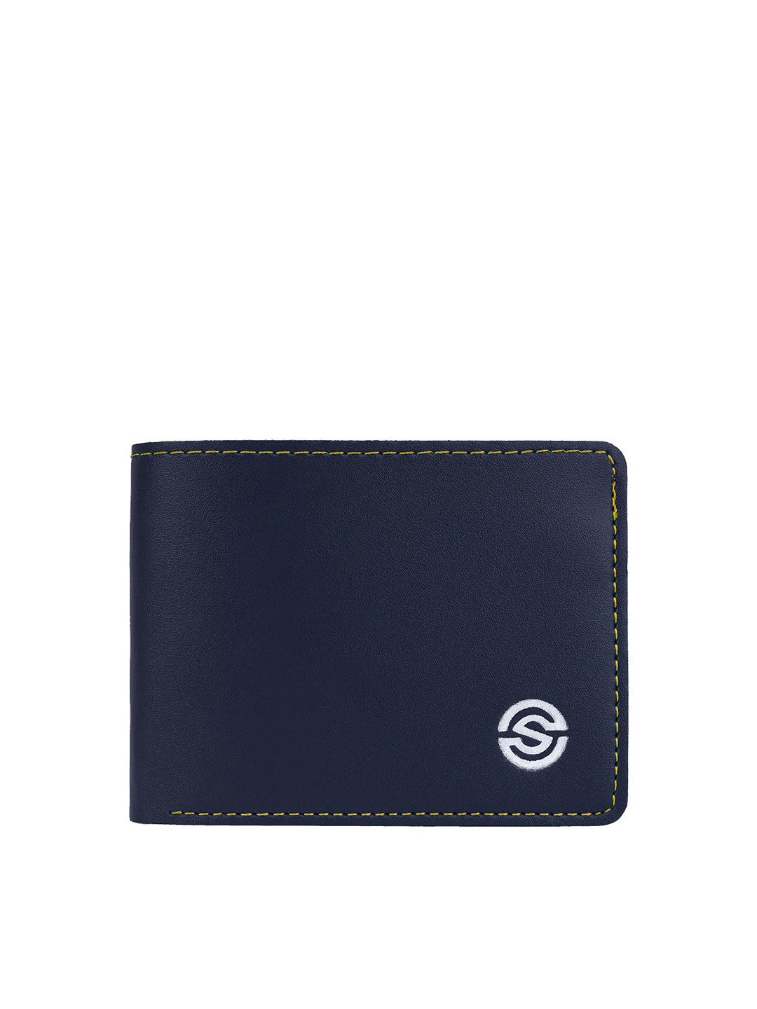 

SCHARF Men Leather Two Fold Wallet, Navy blue