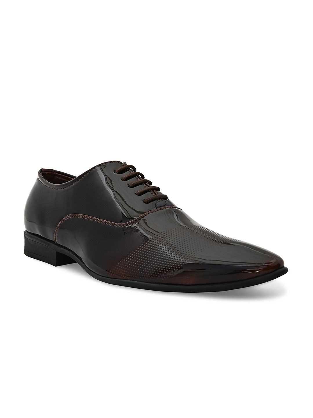 

San Frissco Men Textured Formal Oxfords, Brown