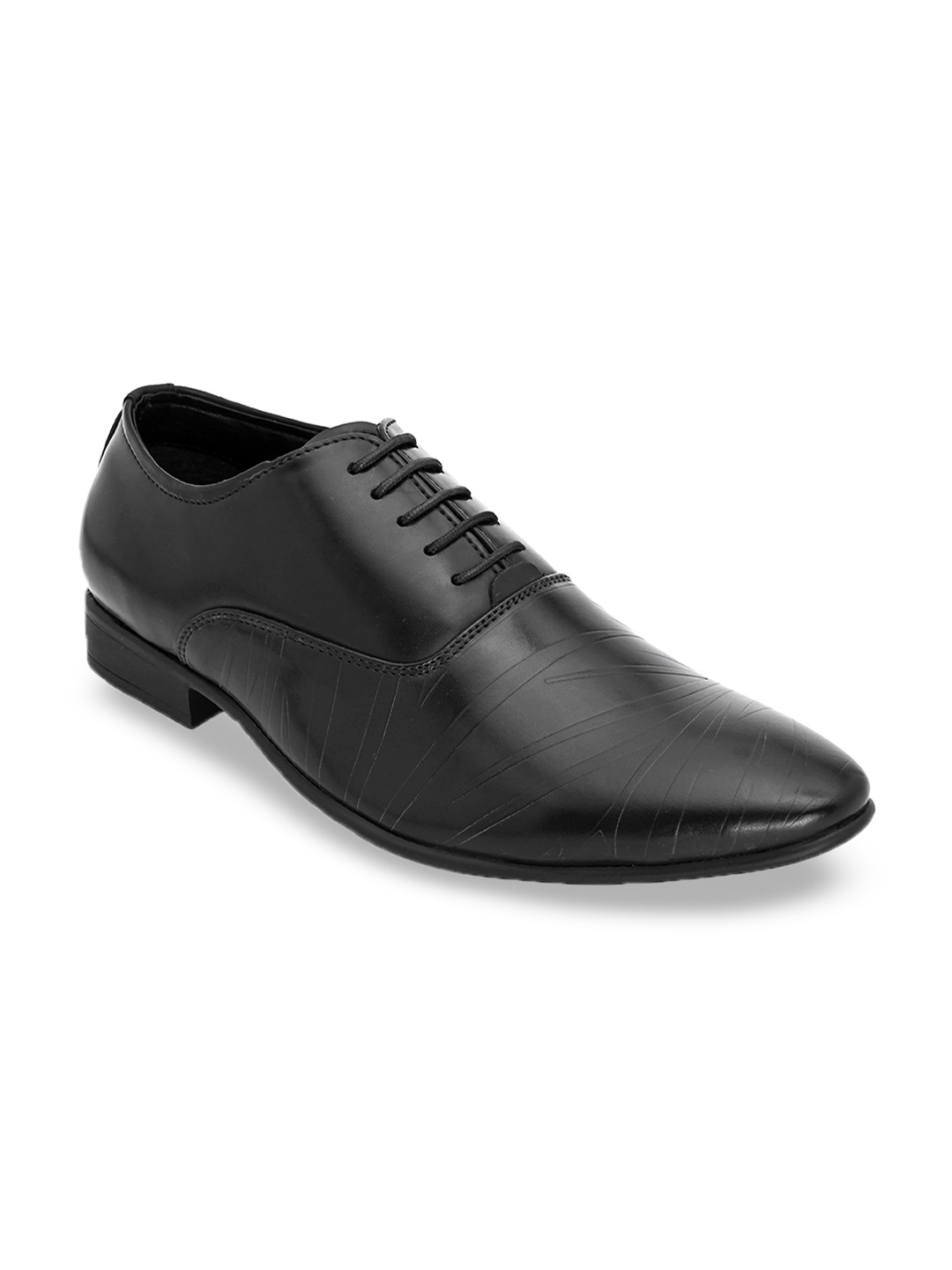 

San Frissco Men Textured Formal Oxfords, Black