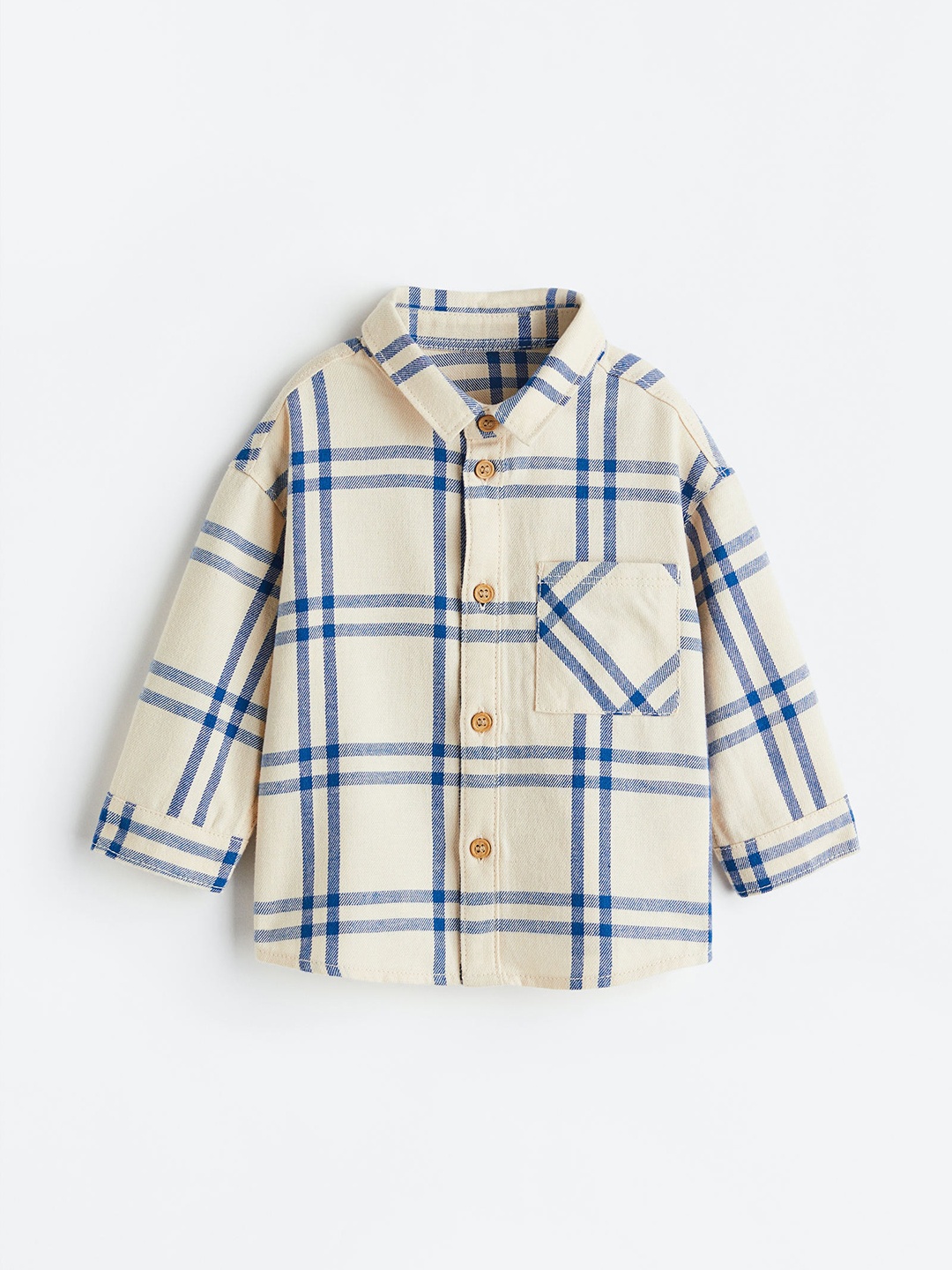 

H&M Boys Flannel Shirt, Beige