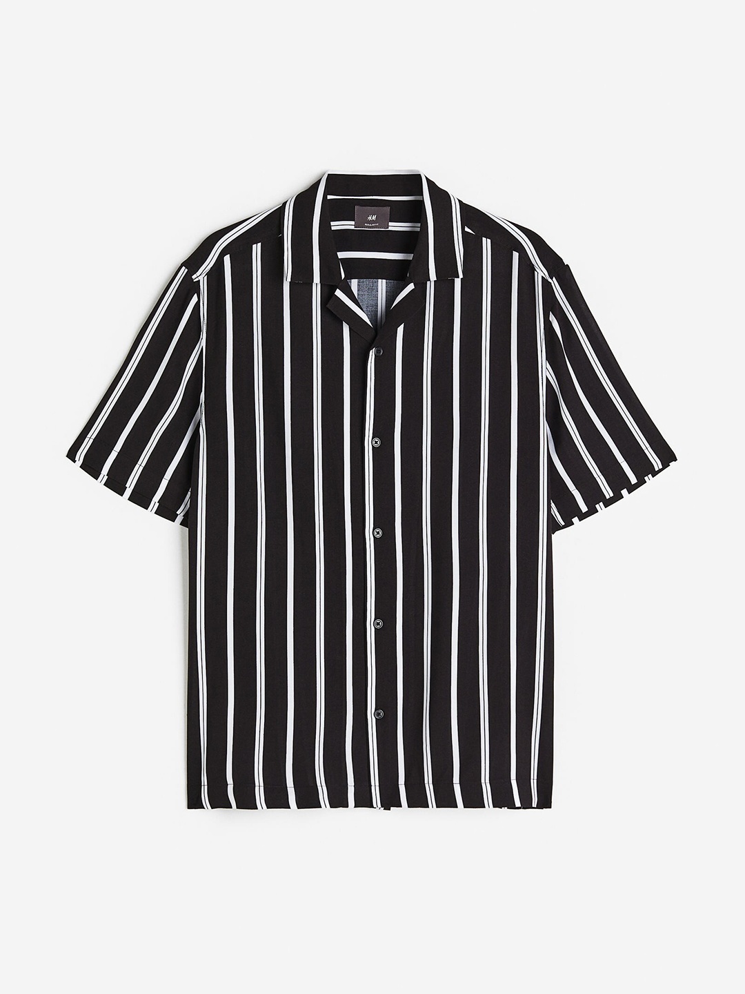

H&M Men Regular Fit Resort Shirt, Black