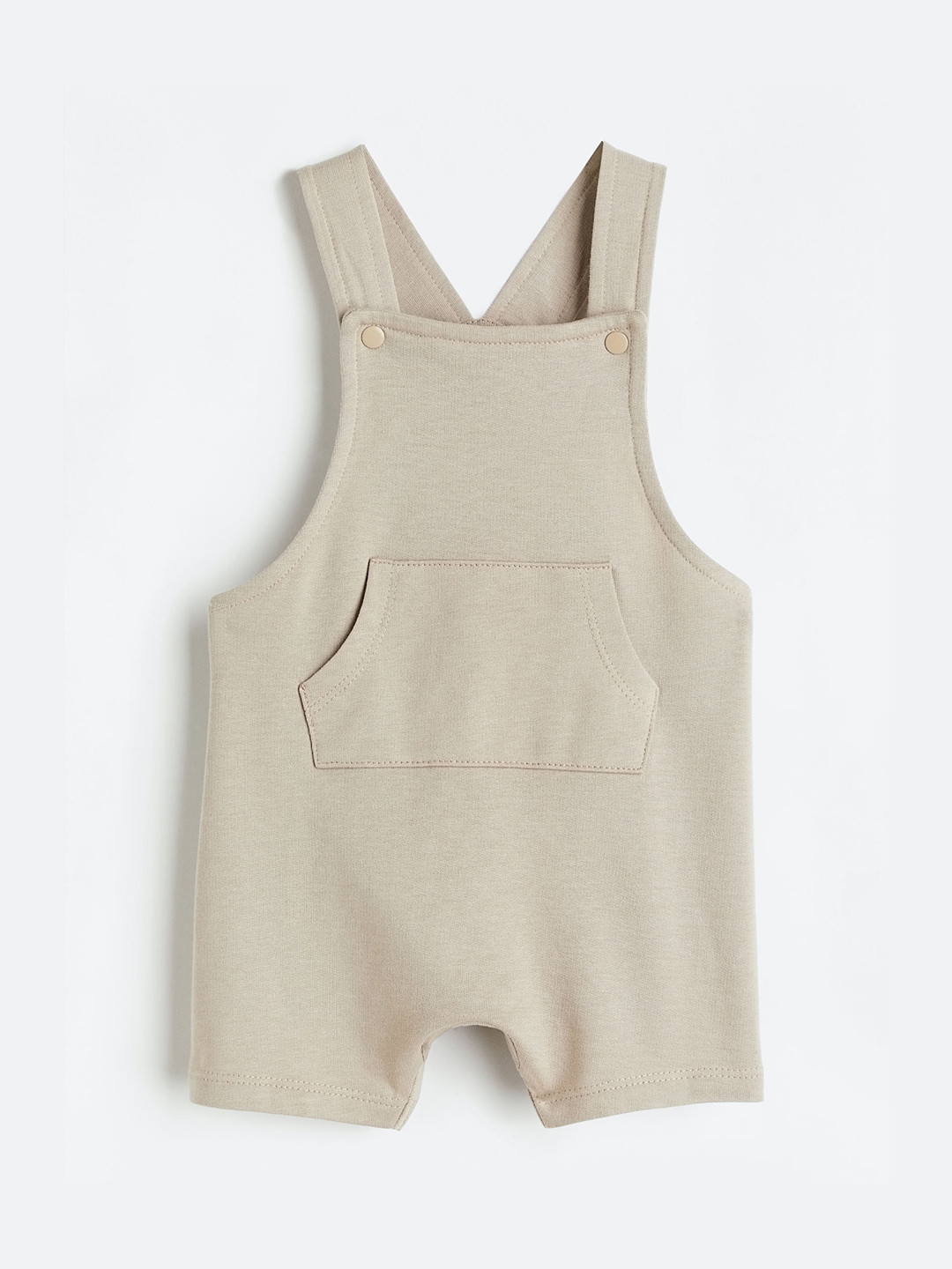 

H&M Boys Pure Cotton Sweatshirt Dungaree Shorts, Beige