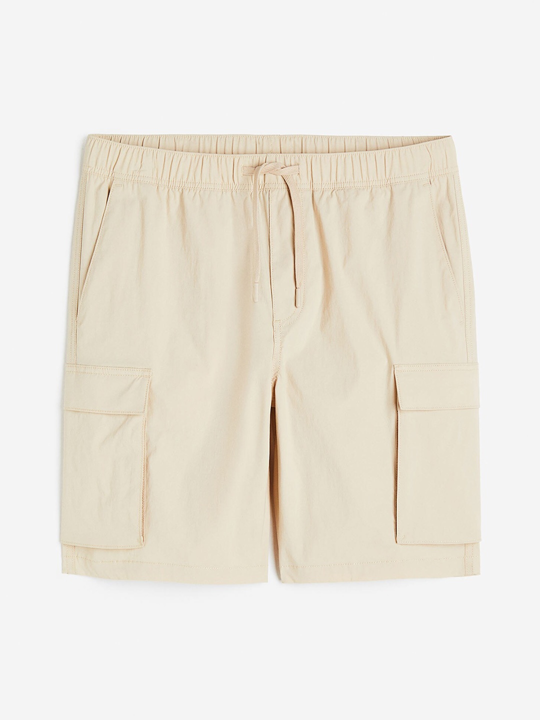 

H&M Men Regular Fit Nylon Cargo Shorts, Beige