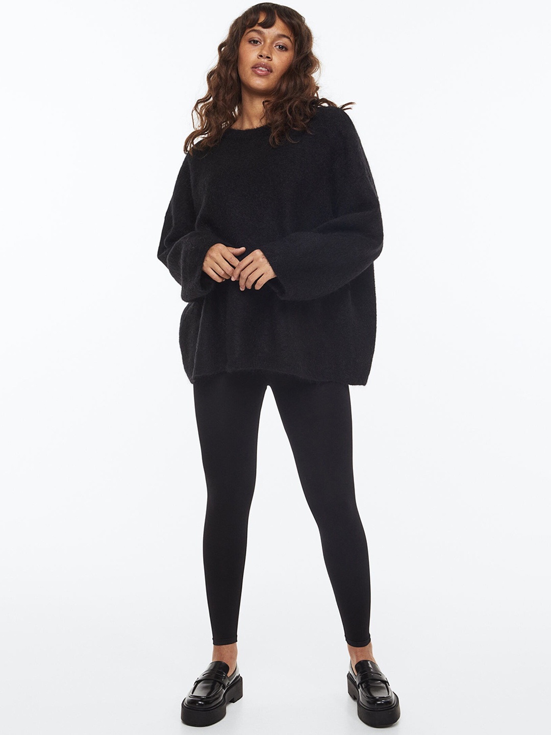 

H&M MAMA Seamless Leggings, Black