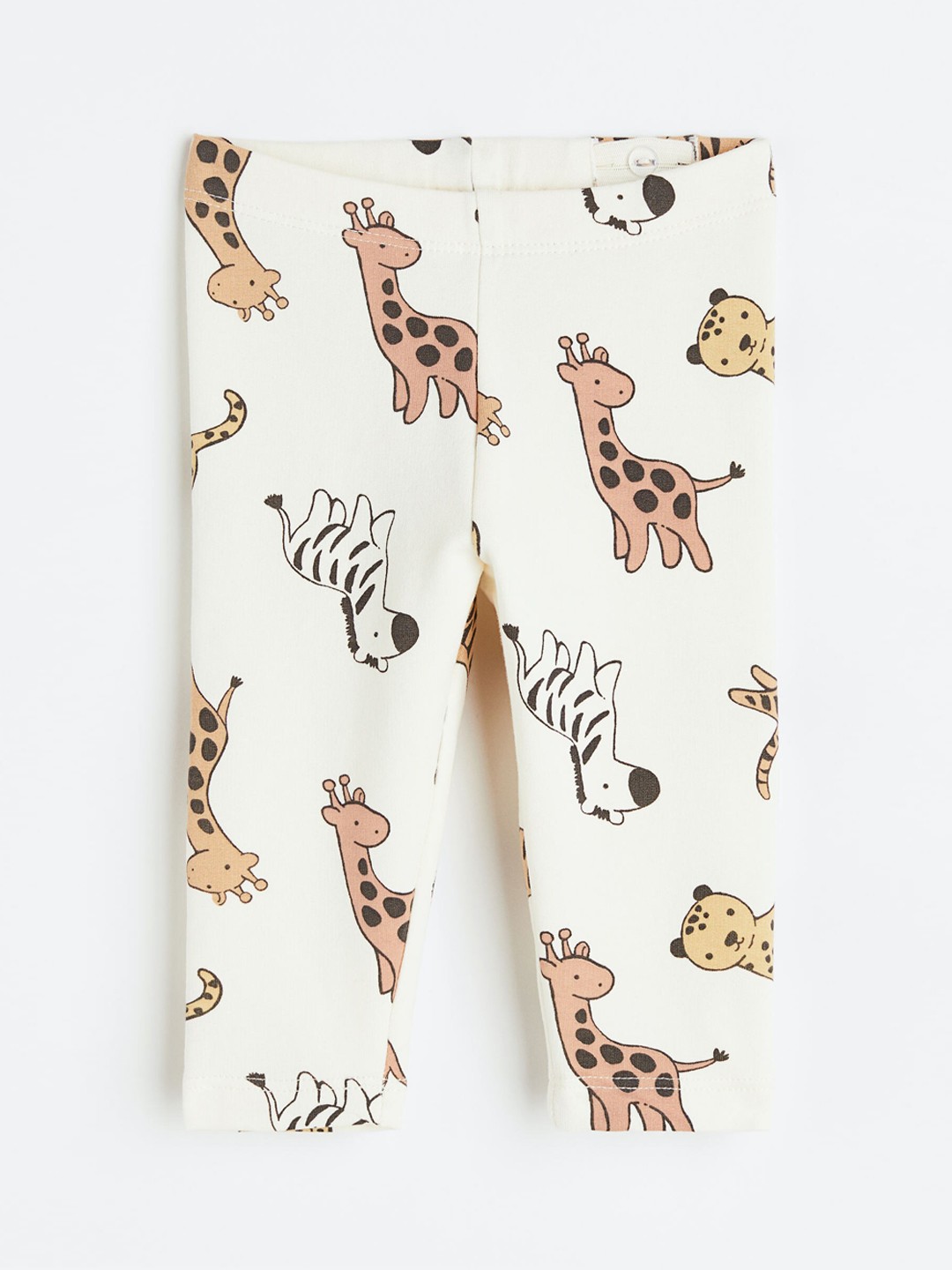 

H&M Girls Brushed-Inside Leggings, White