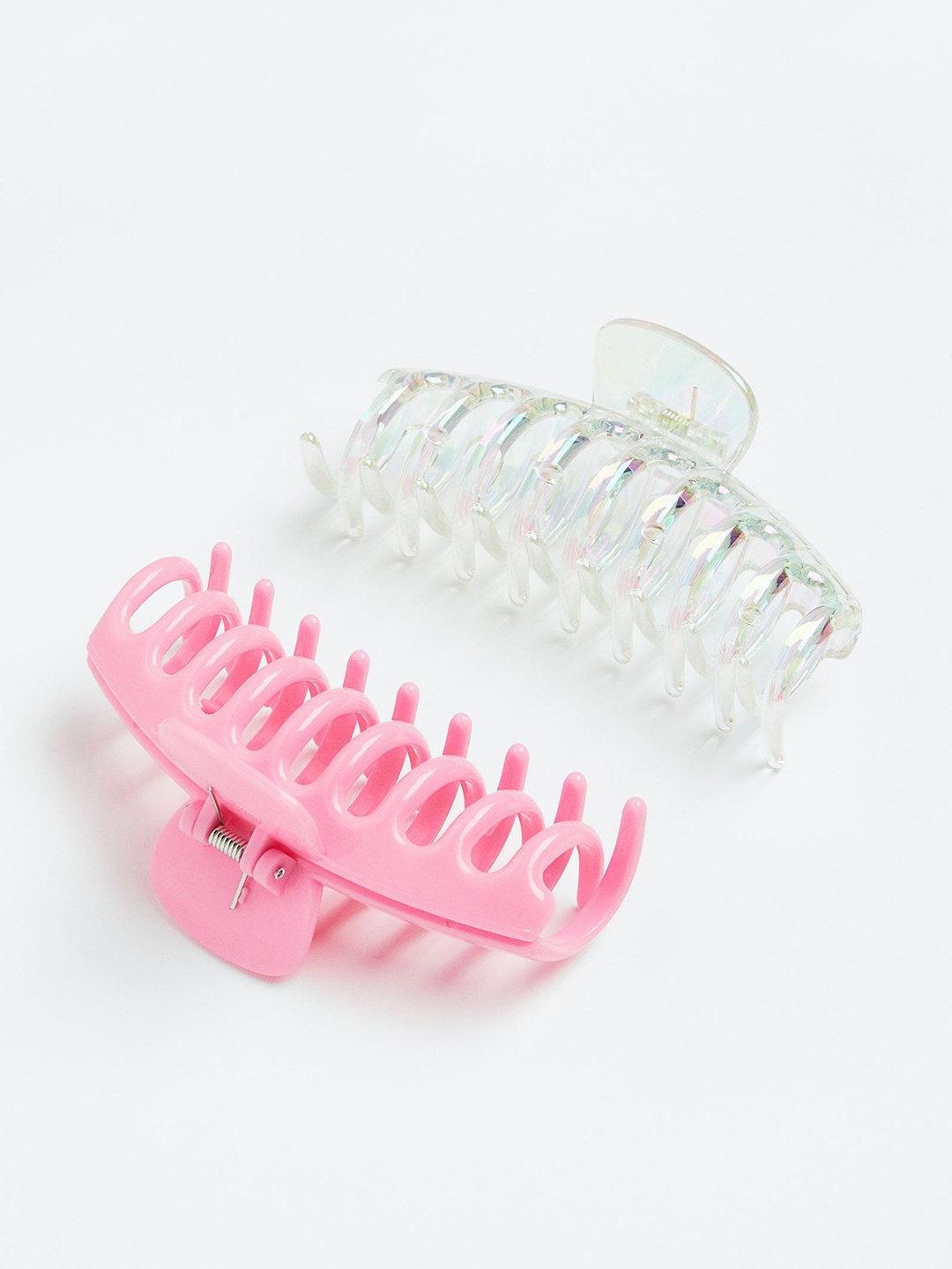 

H&M Women 2-Pack Large Hair Claws, Pink