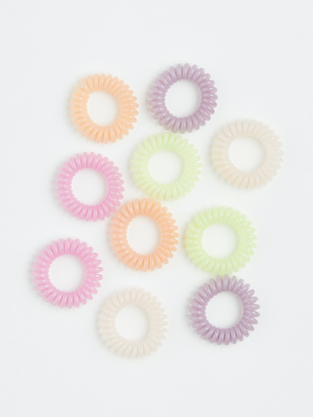 

H&M Women 10-Pack Spiral Hair Elastics, Beige