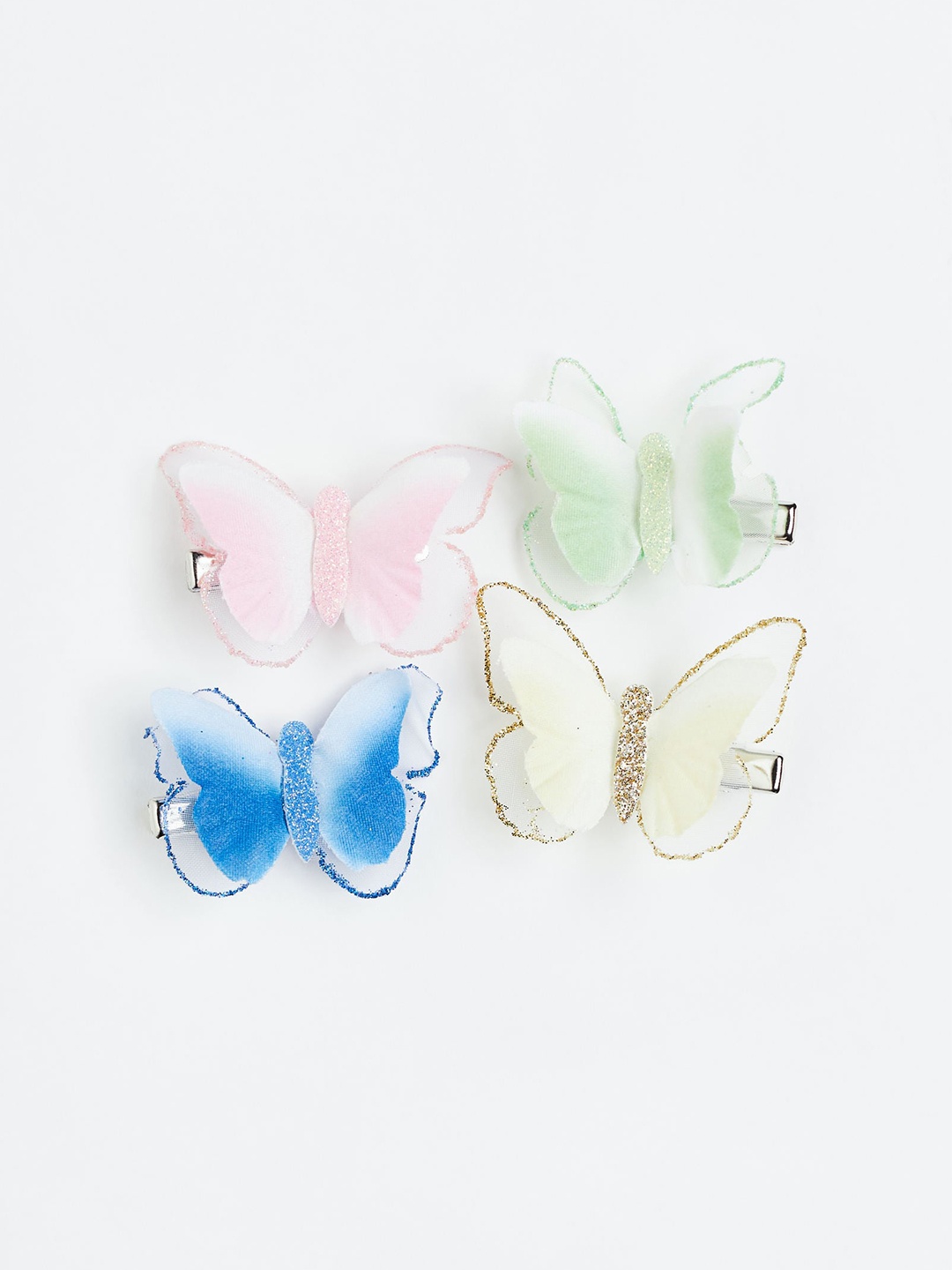 

H&M Girls 4-Pack Hair Clips, Blue