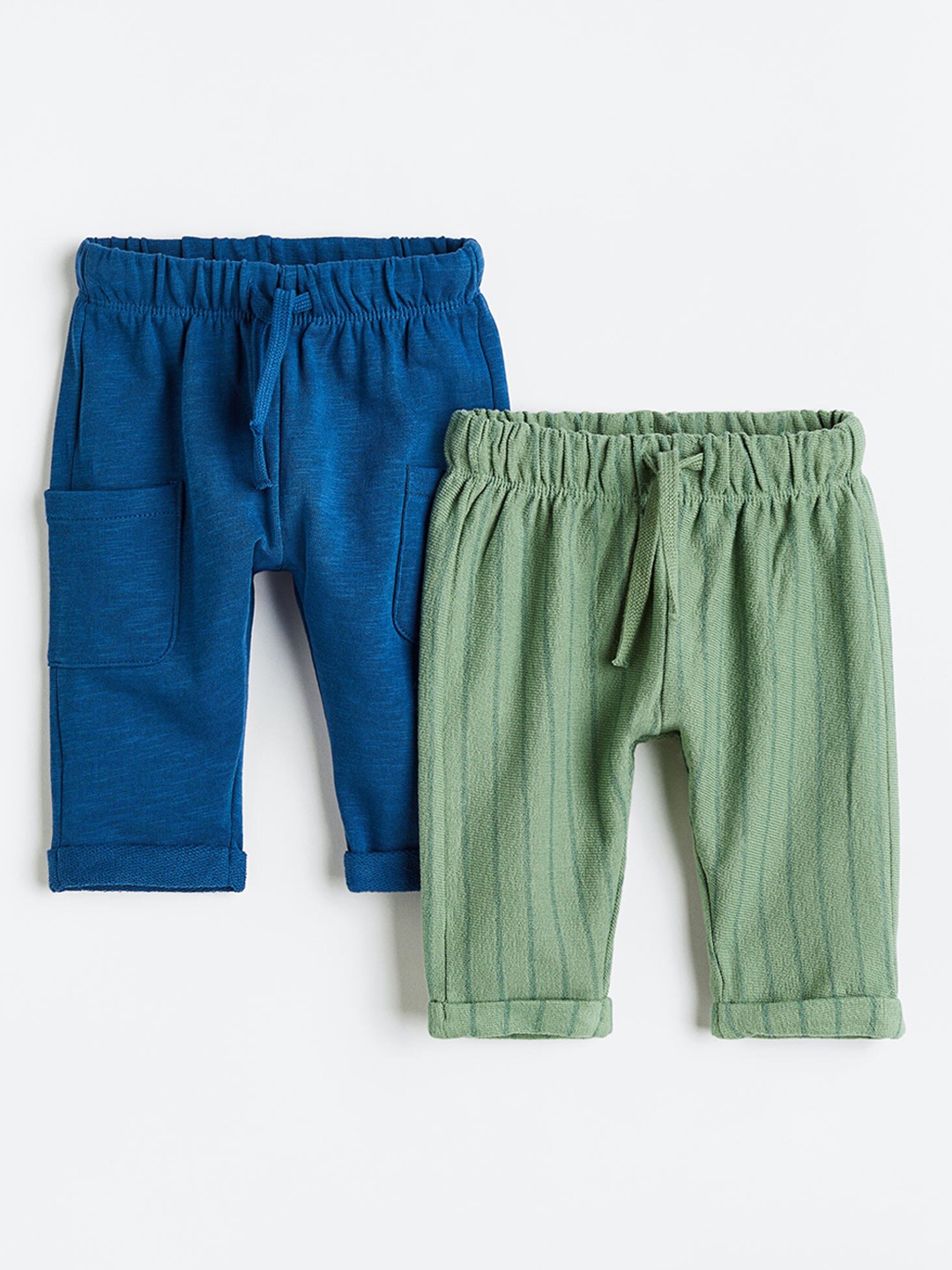 

H&M Boys 2-Pack Pure Cotton Joggers, Blue