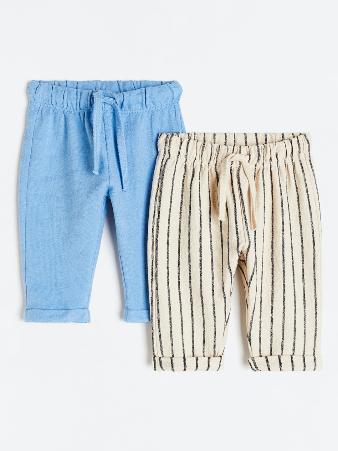 

H&M Boys 2-Pack Pure Cotton Joggers, Beige