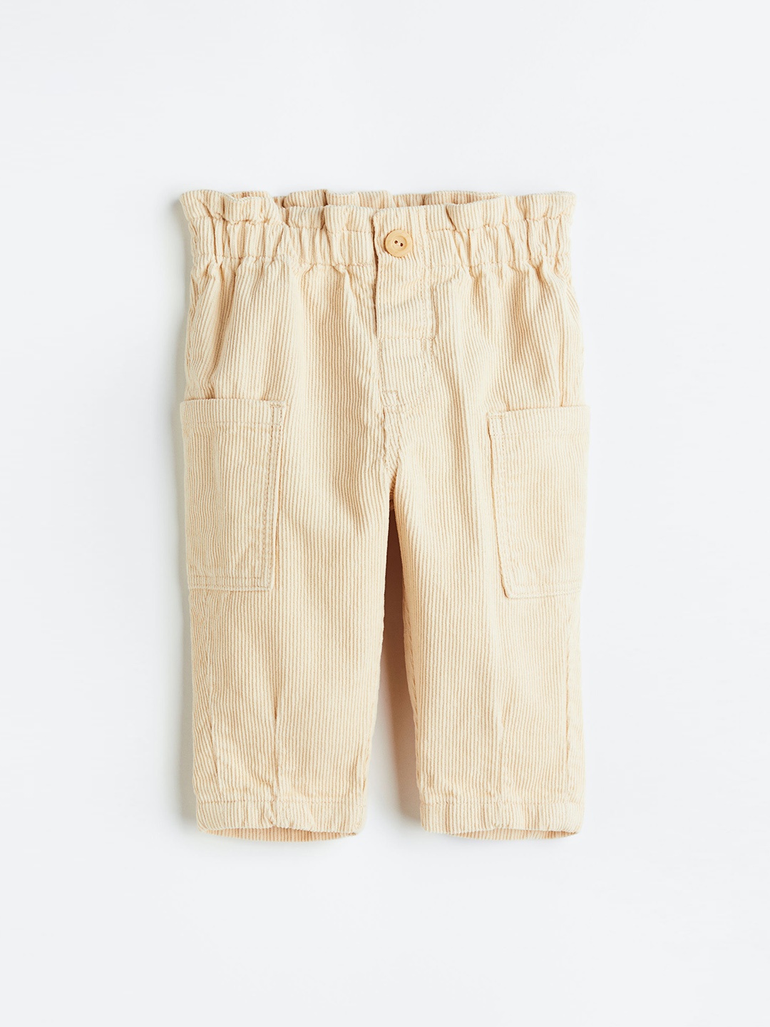 

H&M Girls Pure Cotton Paper Bag Trousers, Beige