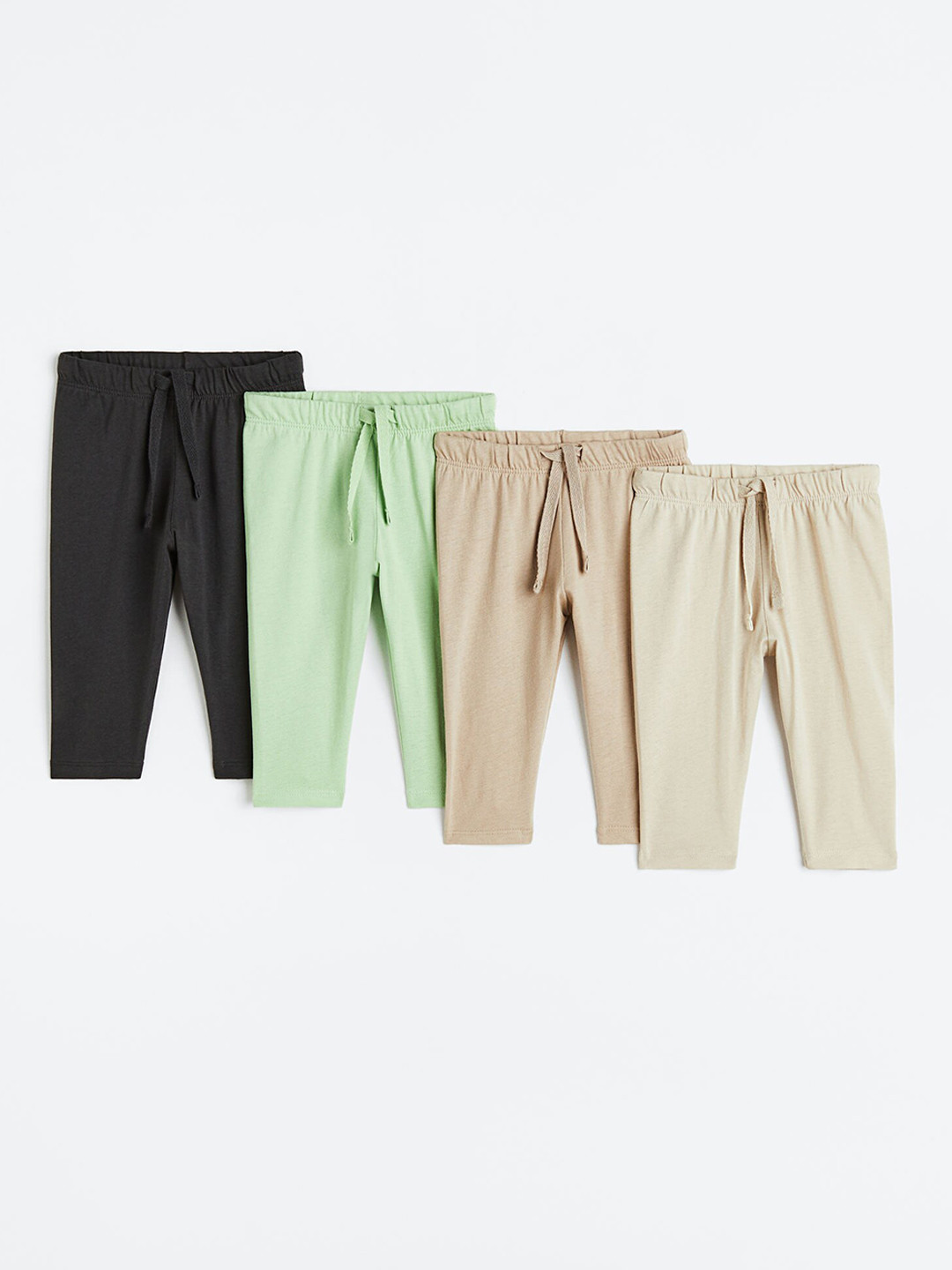 

H&M Infant Boys 4-Pack Cotton Jersey Joggers, Beige