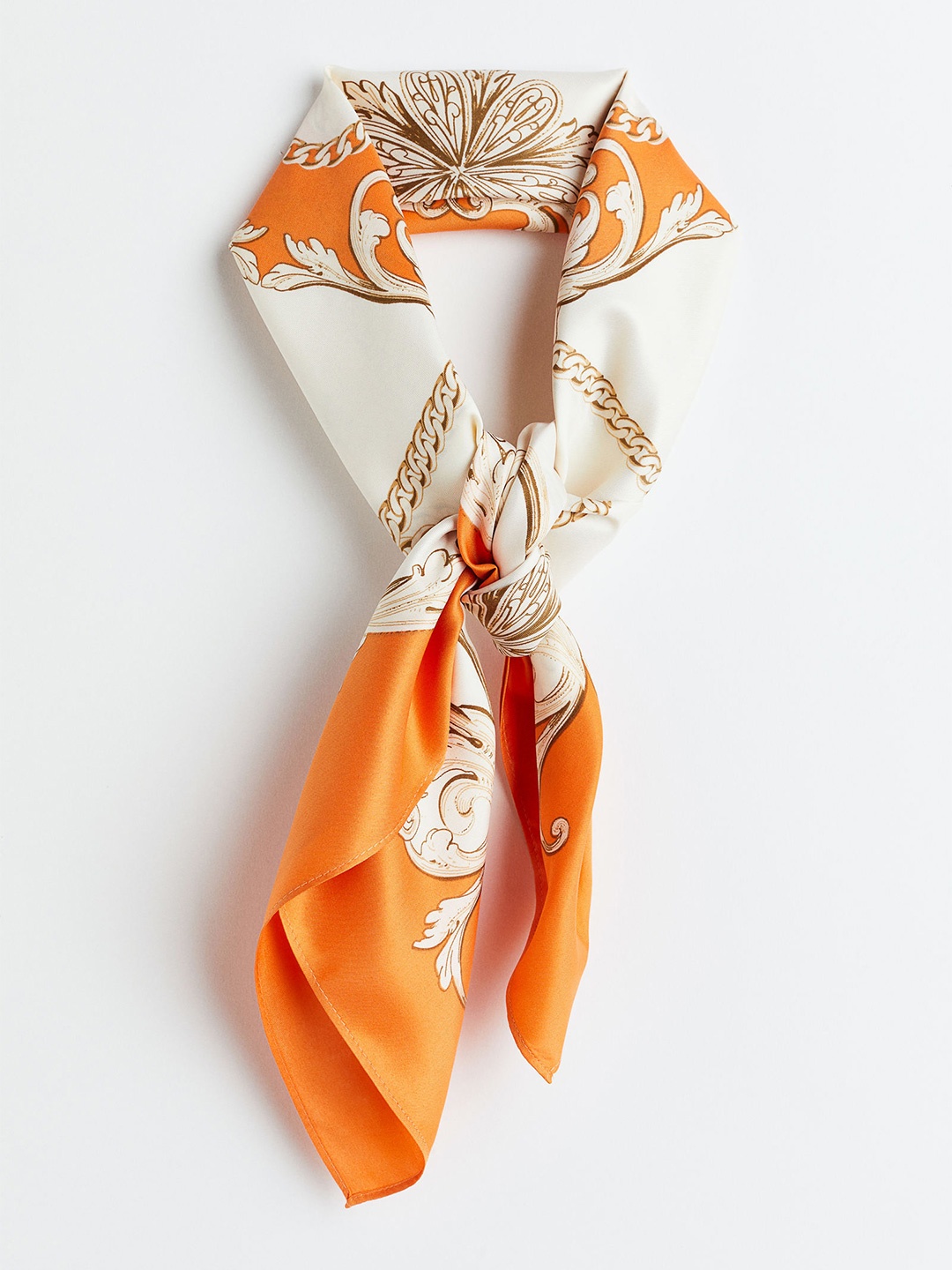 

H&M Women Satin Scarf, Orange
