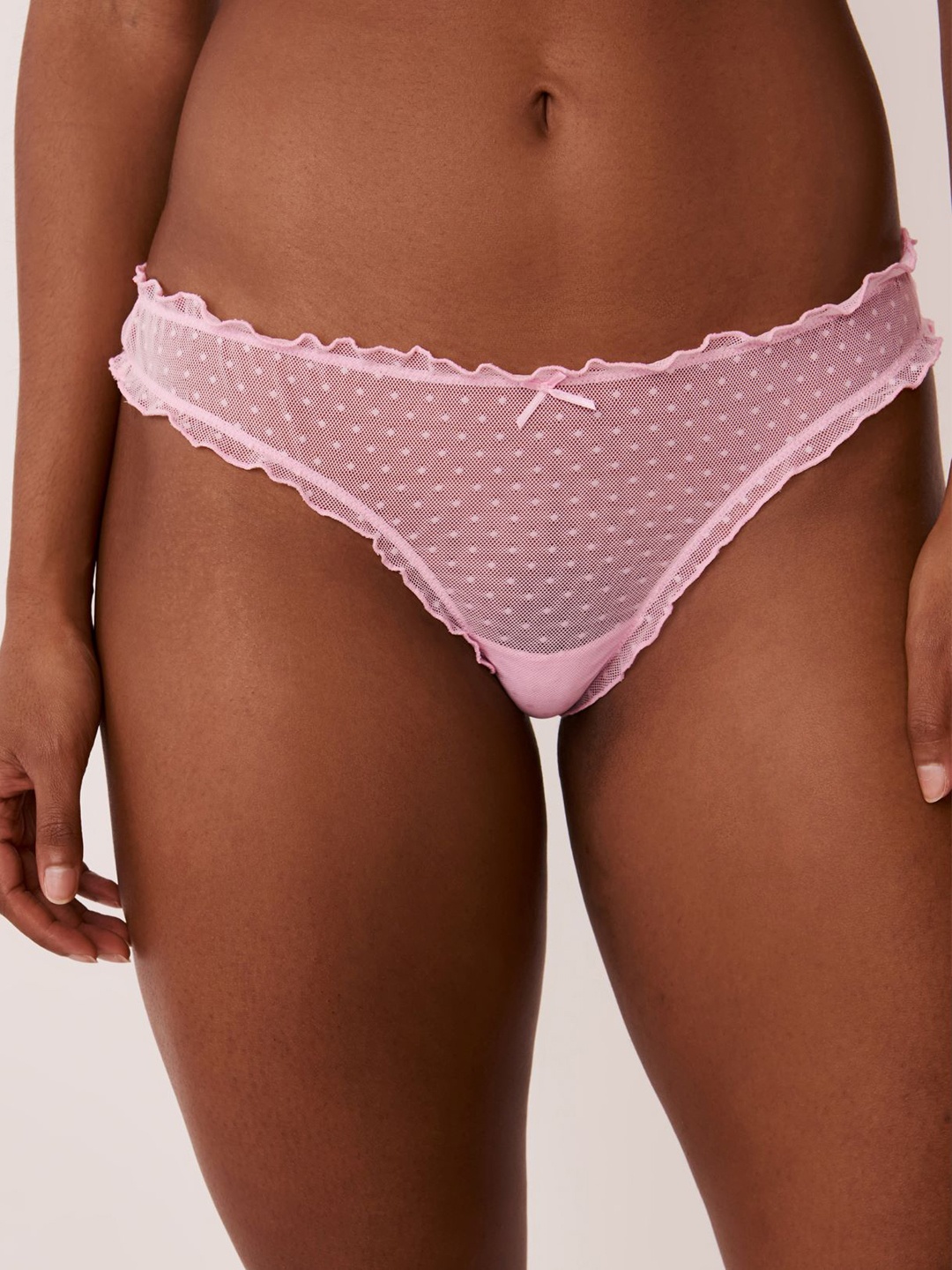

La Vie en Rose Women Self-Designed Thongs Briefs, Pink