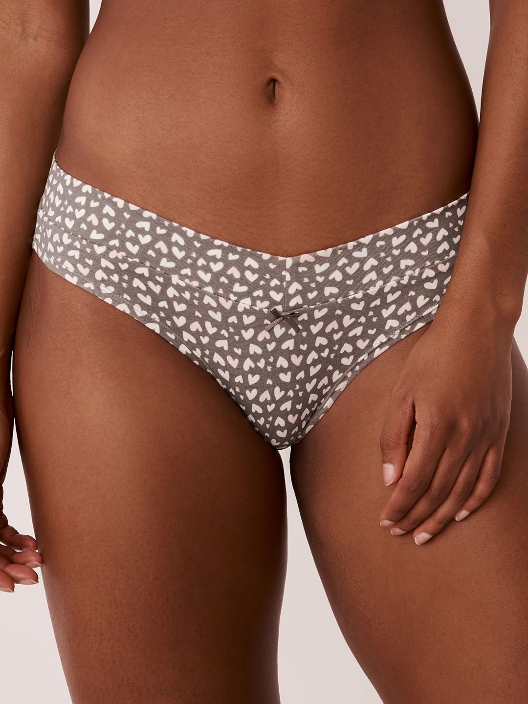 

La Vie en Rose Women Printed Bikini Briefs, Grey