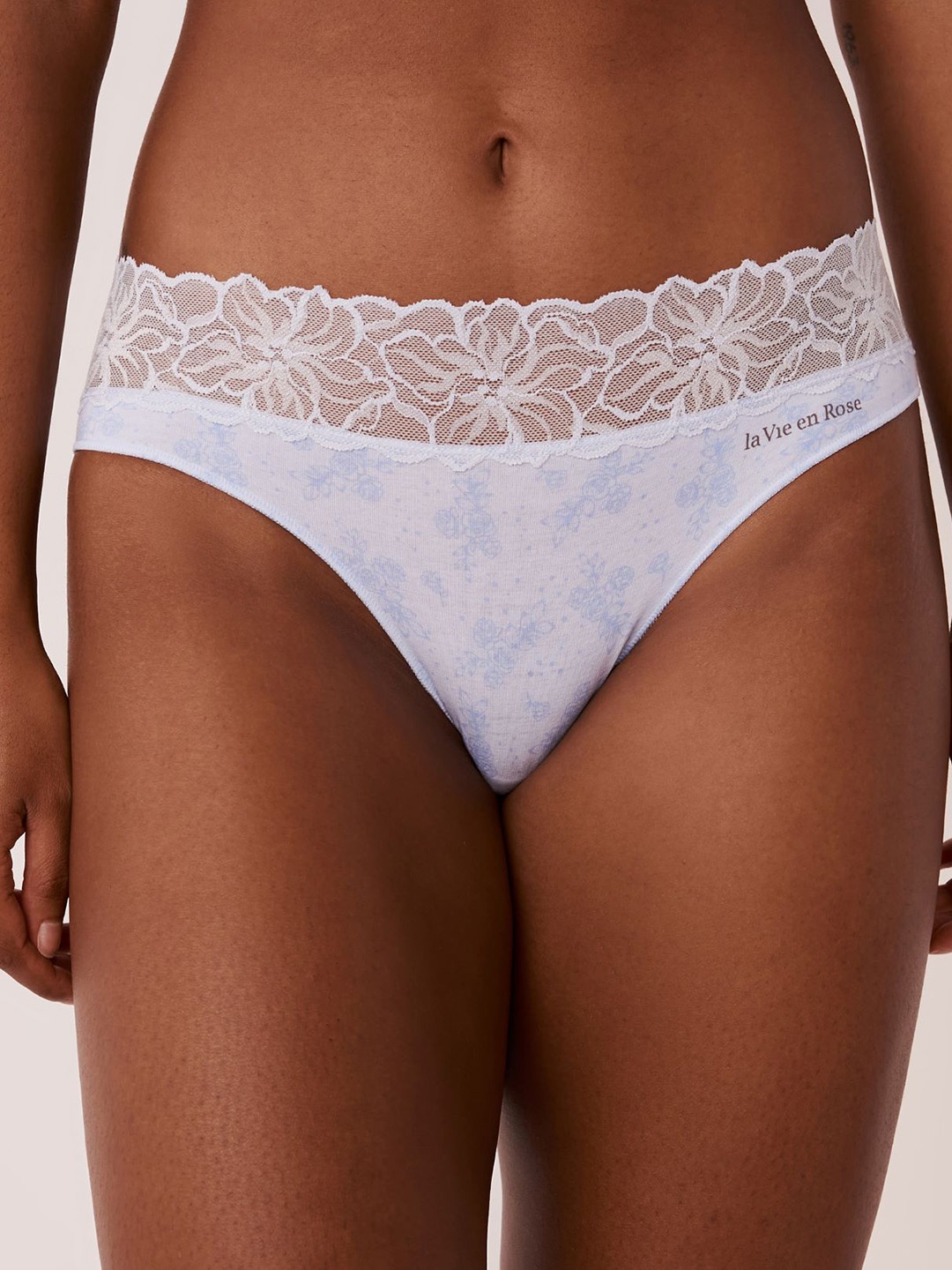

La Vie en Rose Women Printed Bikini Briefs, Blue