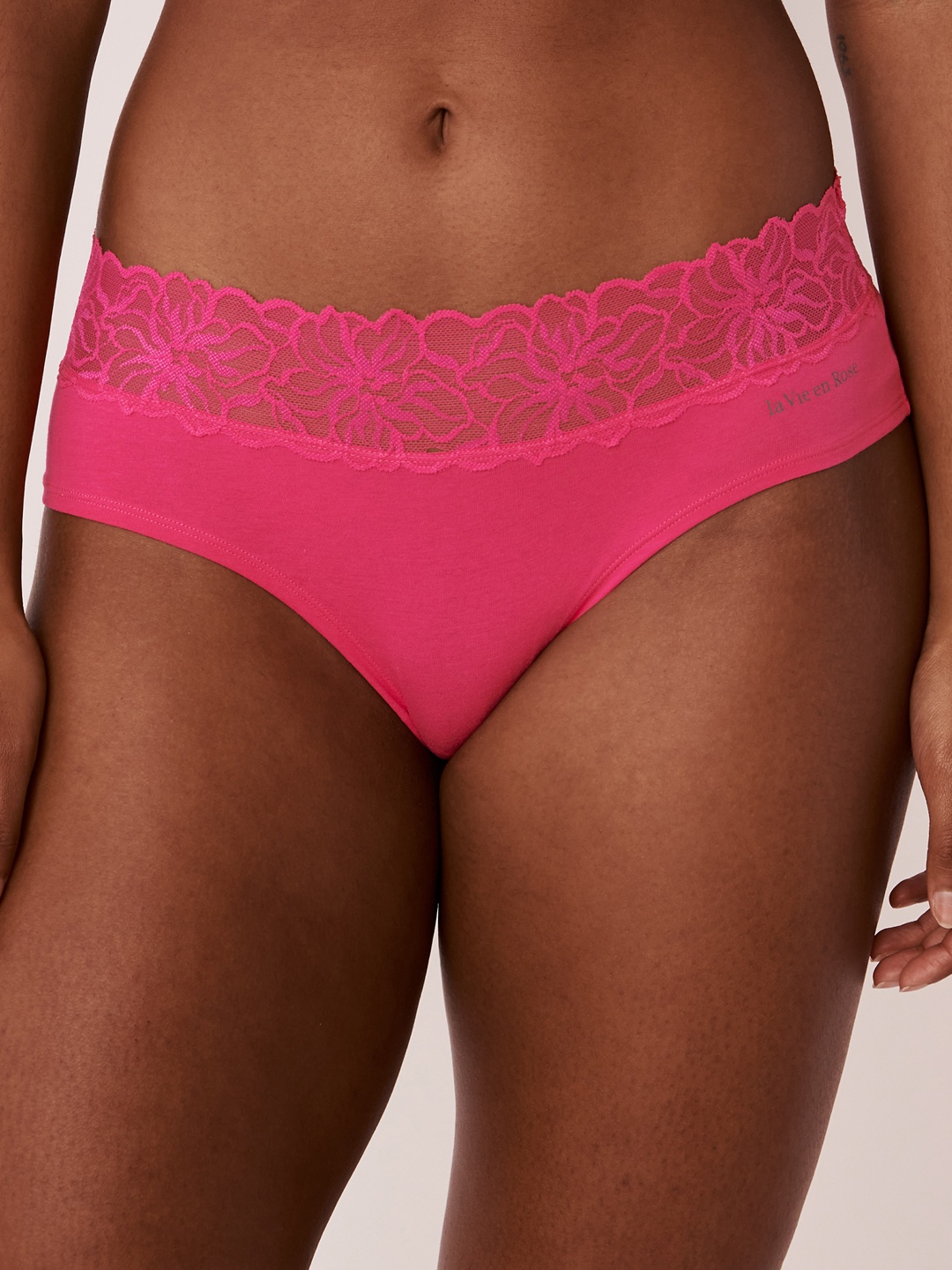 

La Vie en Rose Women Cotton Low Rise Basic Briefs, Pink