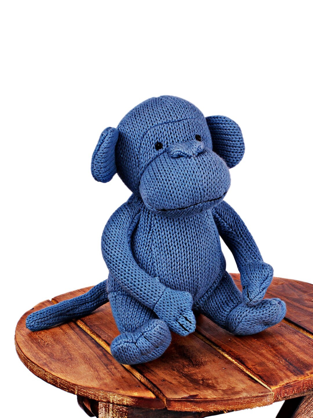 

DukieKooky Kids Knitted Woolen Monkey Soft Toy, Blue