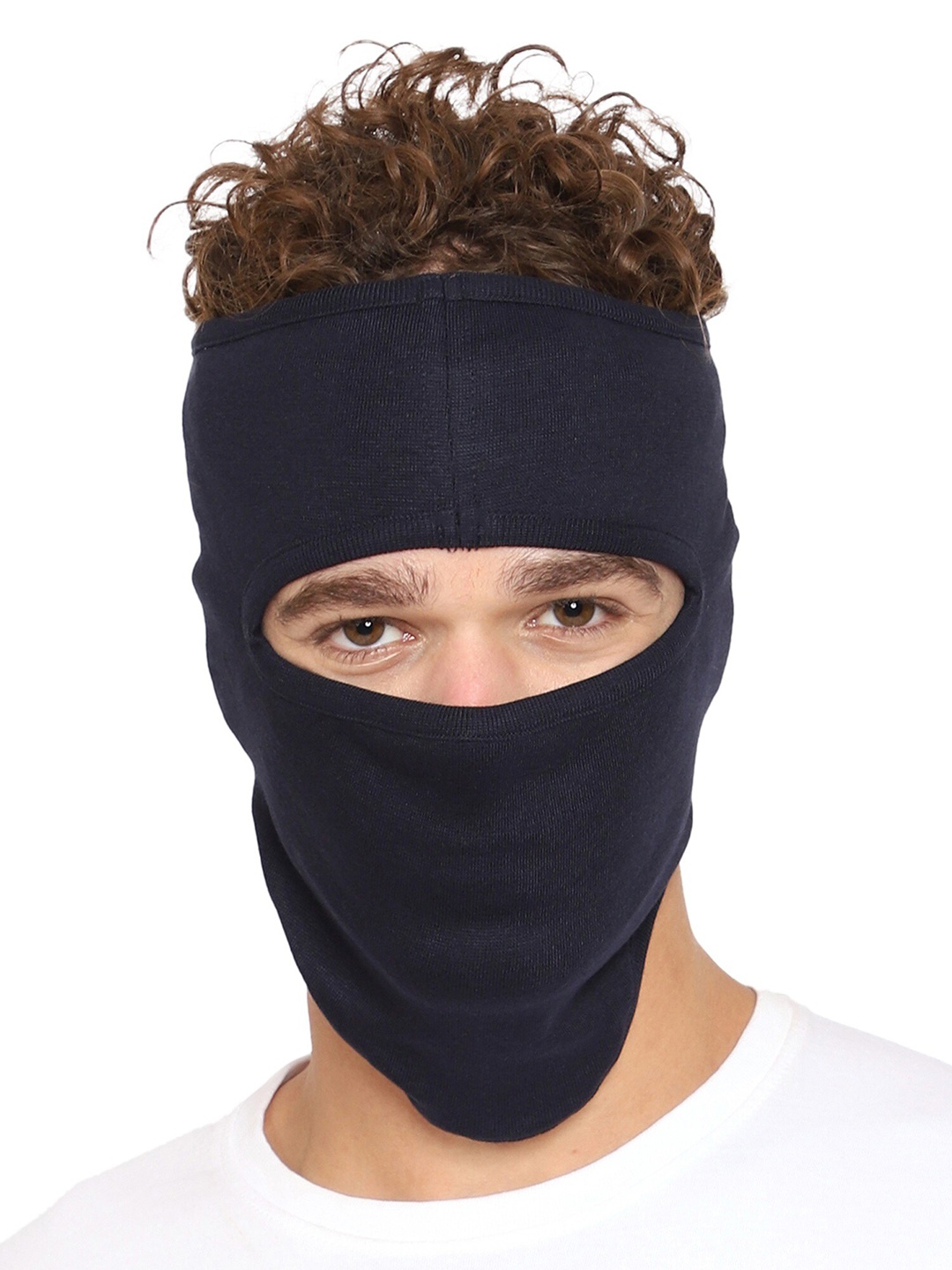 

Gajraj Cotton Anti Pollution Reusable Adjustable Full Face Mask, Navy blue