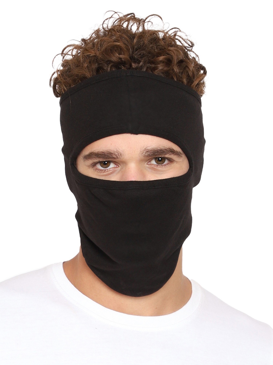 

Gajraj Cotton Anti Pollution Reusable Adjustable Full Face Mask, Black