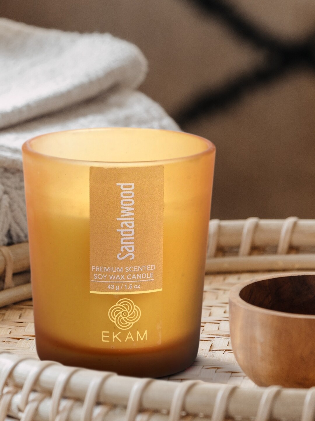 

Ekam Yellow 12 Pieces Sandalwood Fragrance Scented Candle Jars