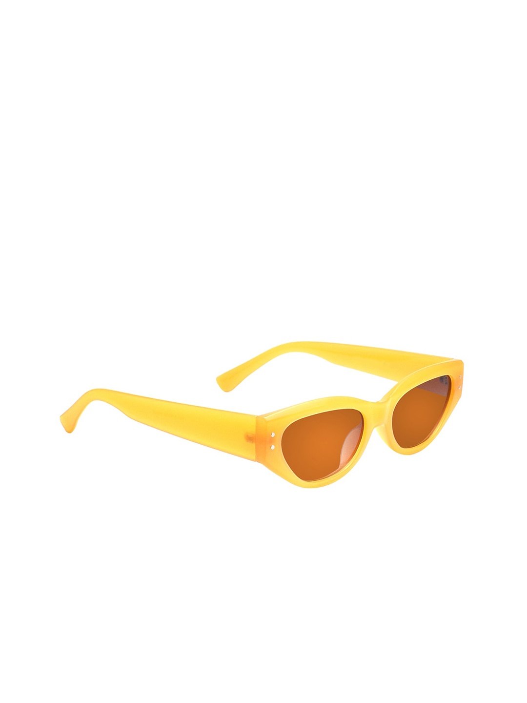 

Peter Jones Eyewear Unisex Cateye Sunglasses with UV Protected Lens 13049OG, Yellow