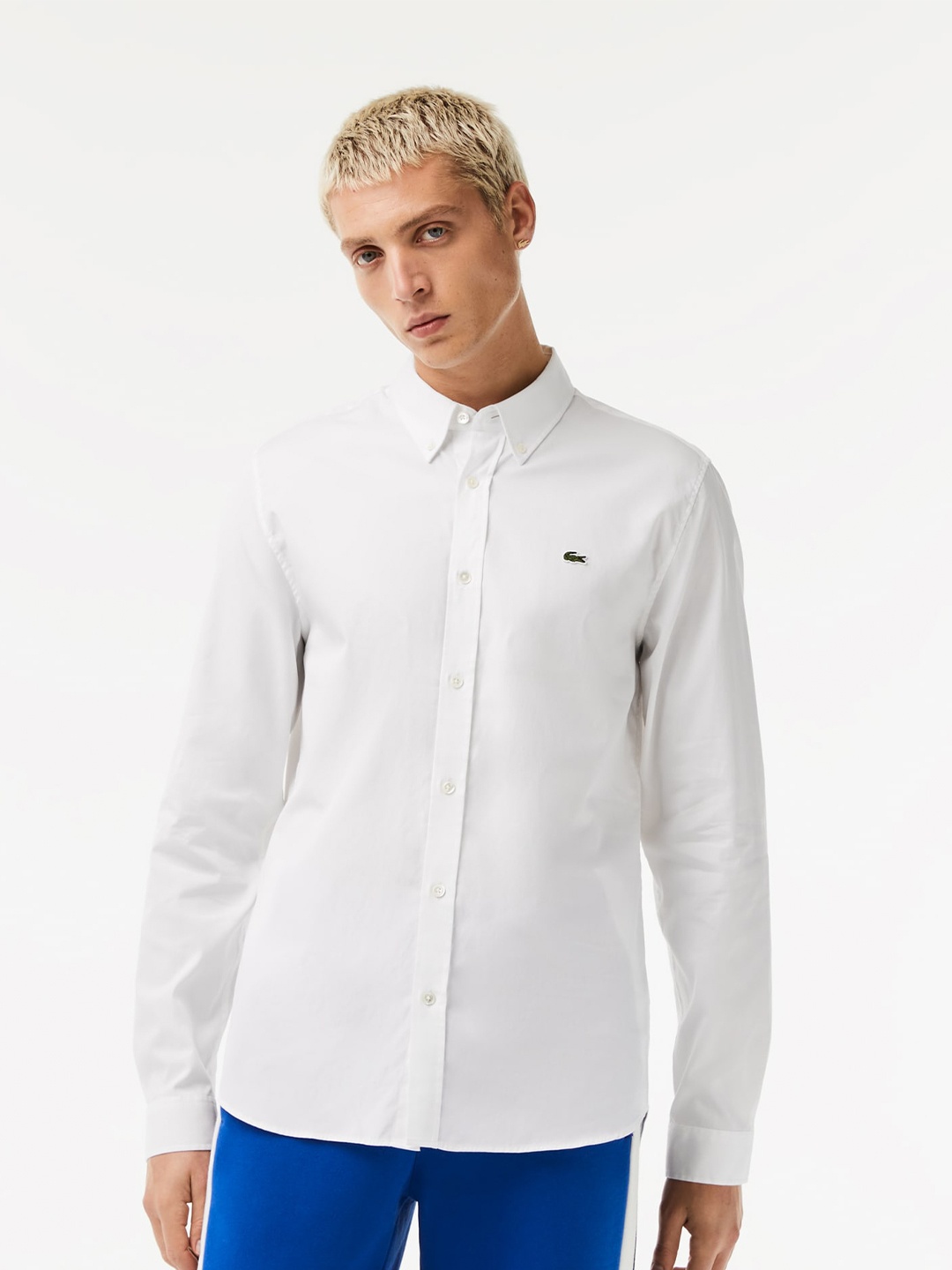 

Lacoste Men Modern Slim Fit Casual Cotton Shirt, White