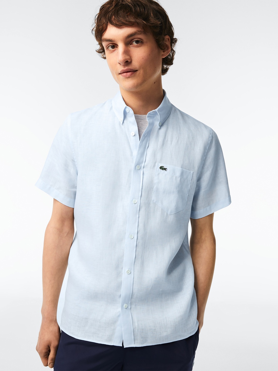 

Lacoste Modern Casual Pure Linen Shirt, Blue