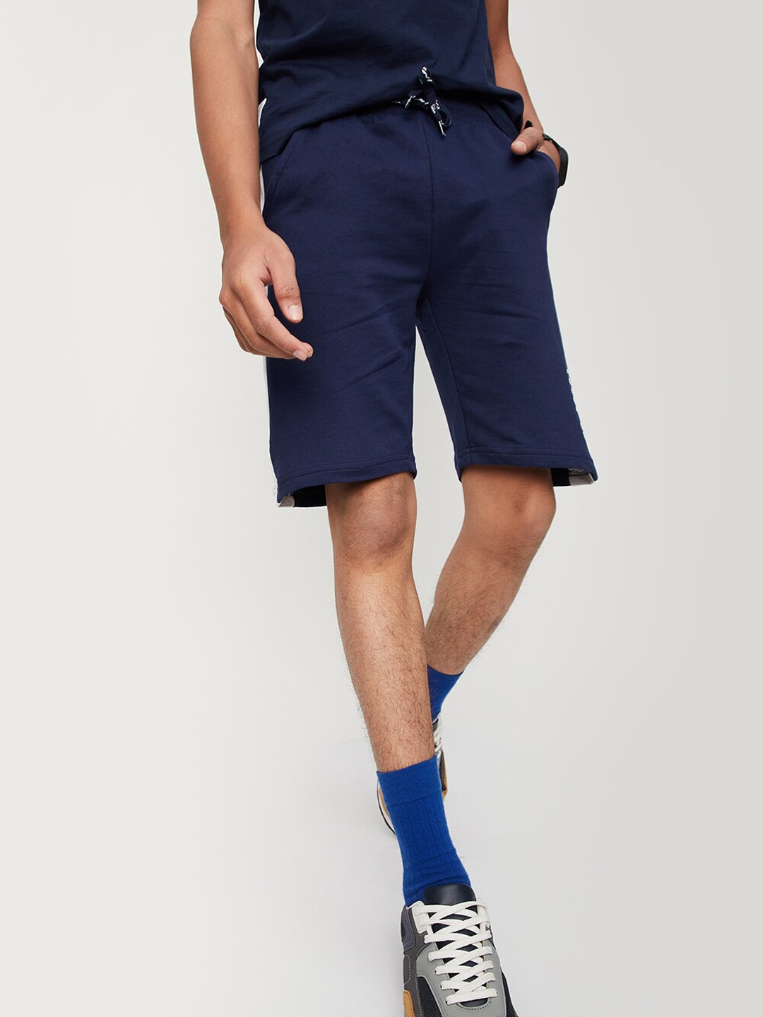 

max Boys Cotton Mid-Rise Regular Fit Sports Shorts, Blue