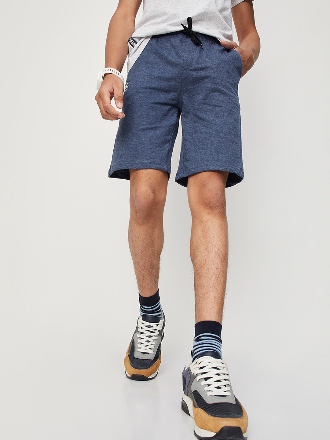 

max Boys Regular Fit Cotton Shorts, Blue