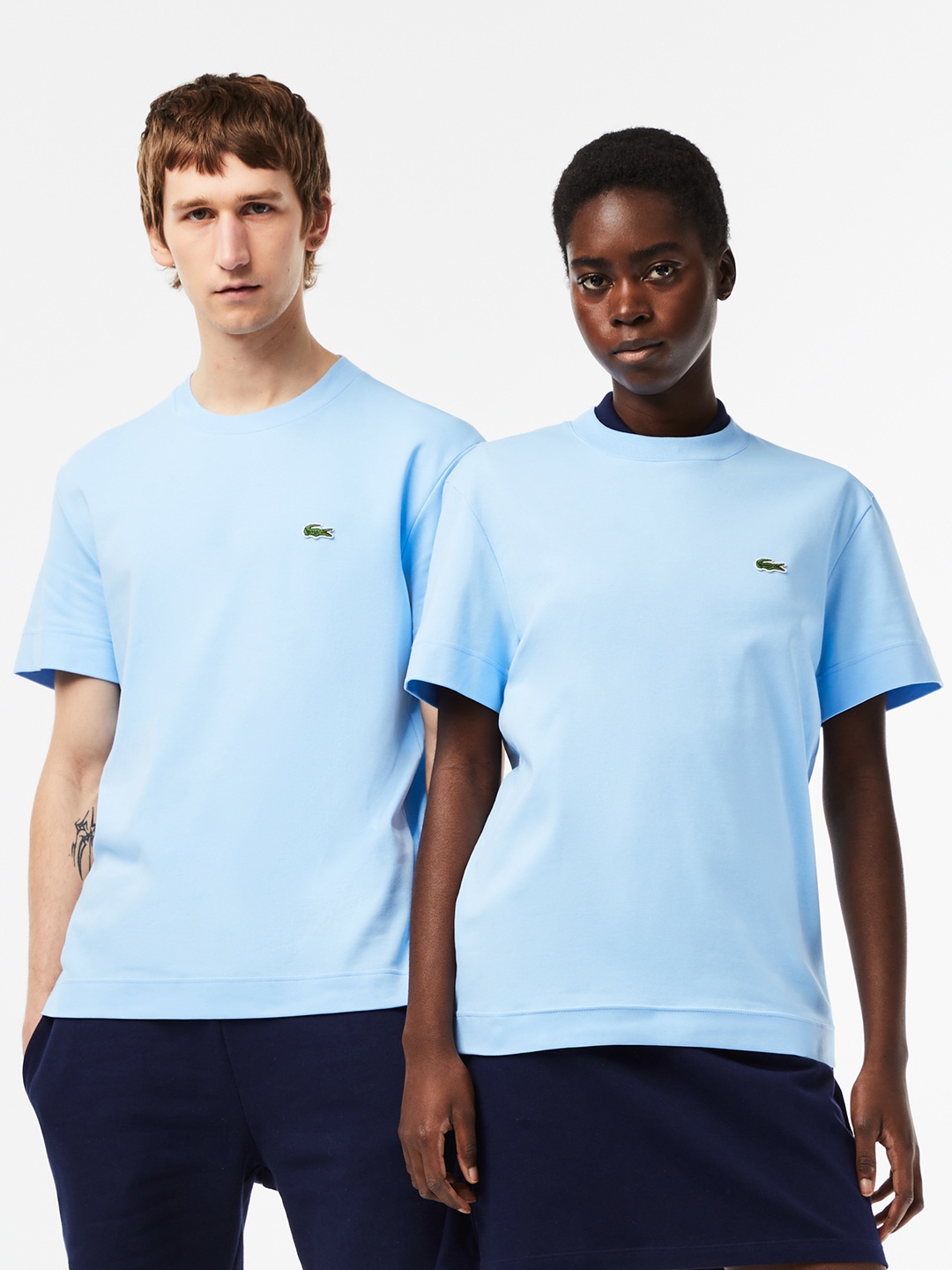 

Lacoste Unisex Brand Logo Cotton T-shirt, Blue