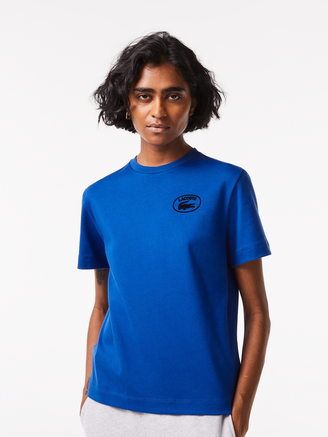 

Lacoste Round Neck Pure Cotton T-shirt, Blue