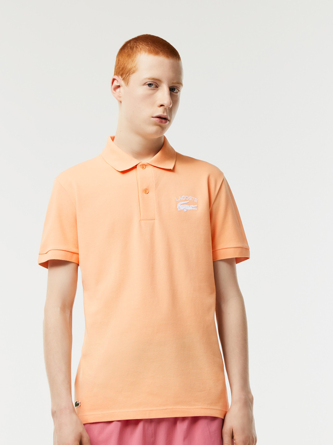 

Lacoste Polo Collar Cotton T-shirt, Orange