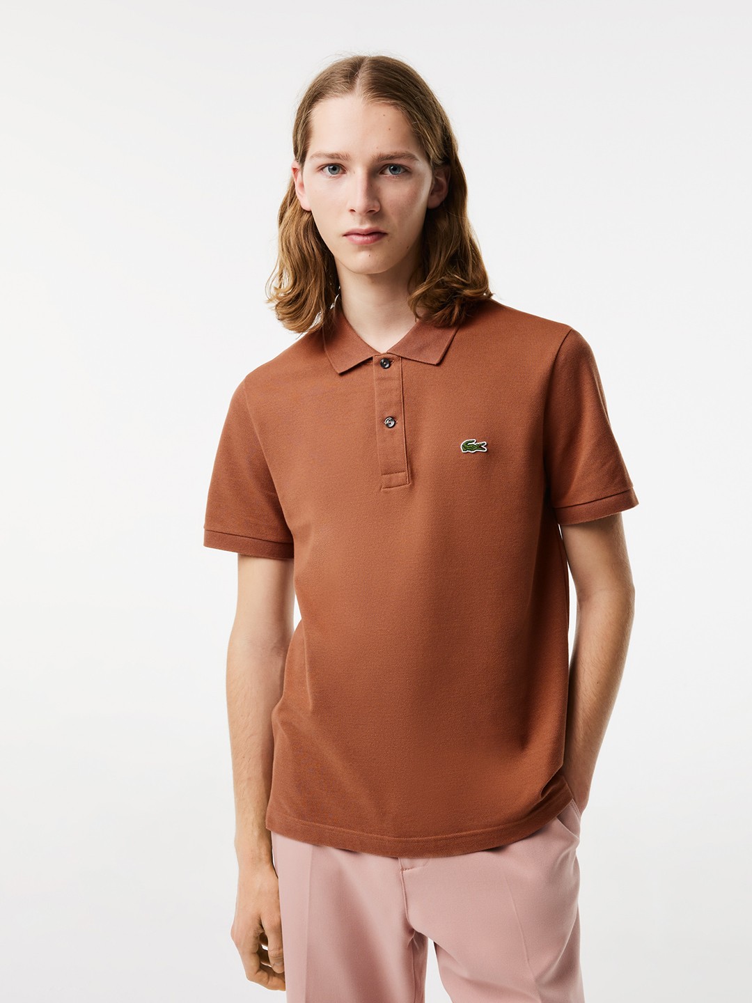 

Lacoste Polo Collar Slim Fit Pure Cotton T-shirt, Brown