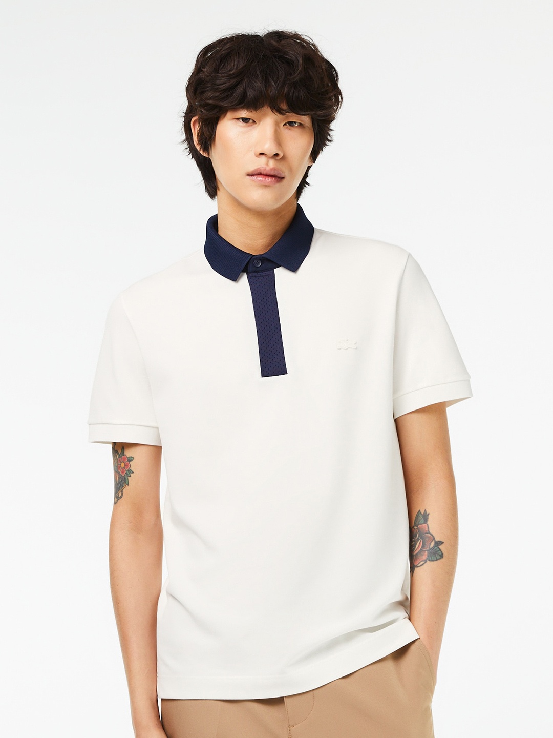 

Lacoste Polo Collar Short Sleeves Regular Fit T-shirt, Off white