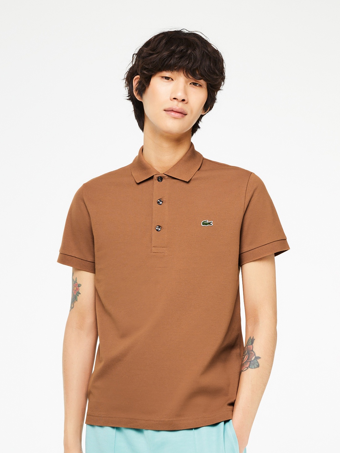 

Lacoste Polo Collar Regular Fit T-shirt, Brown