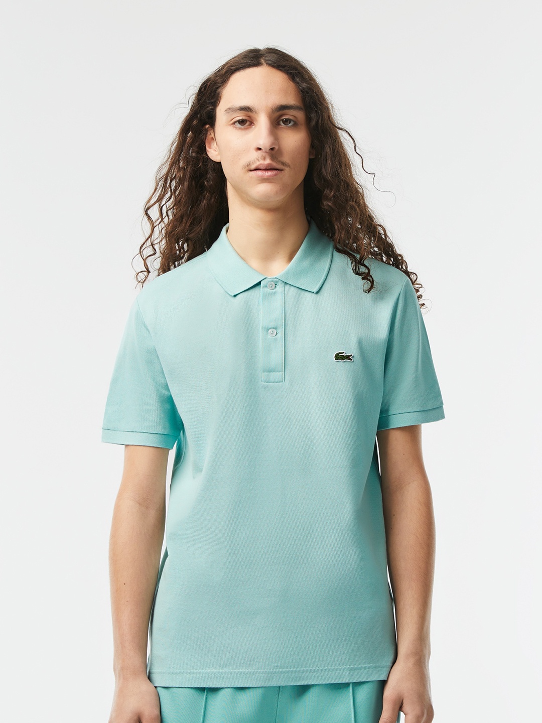 

Lacoste Polo Collar Pure Cotton T-shirt, Turquoise blue