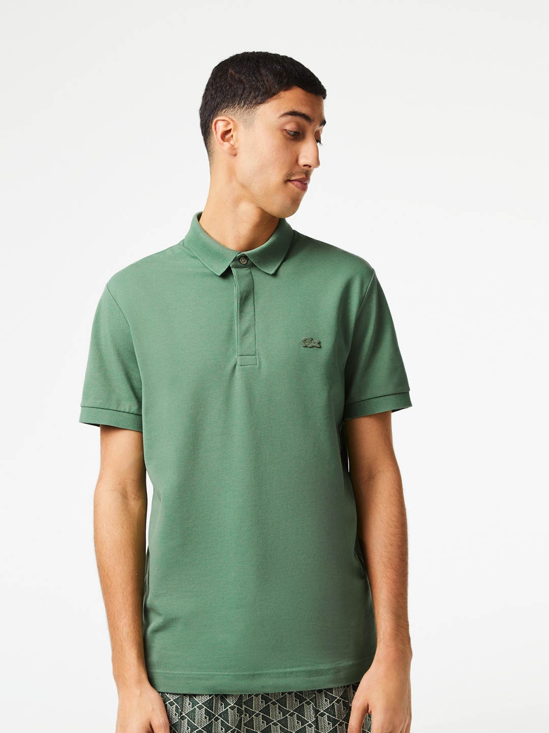 

Lacoste Polo Collar Short Sleeves Cotton T-shirt, Sea green