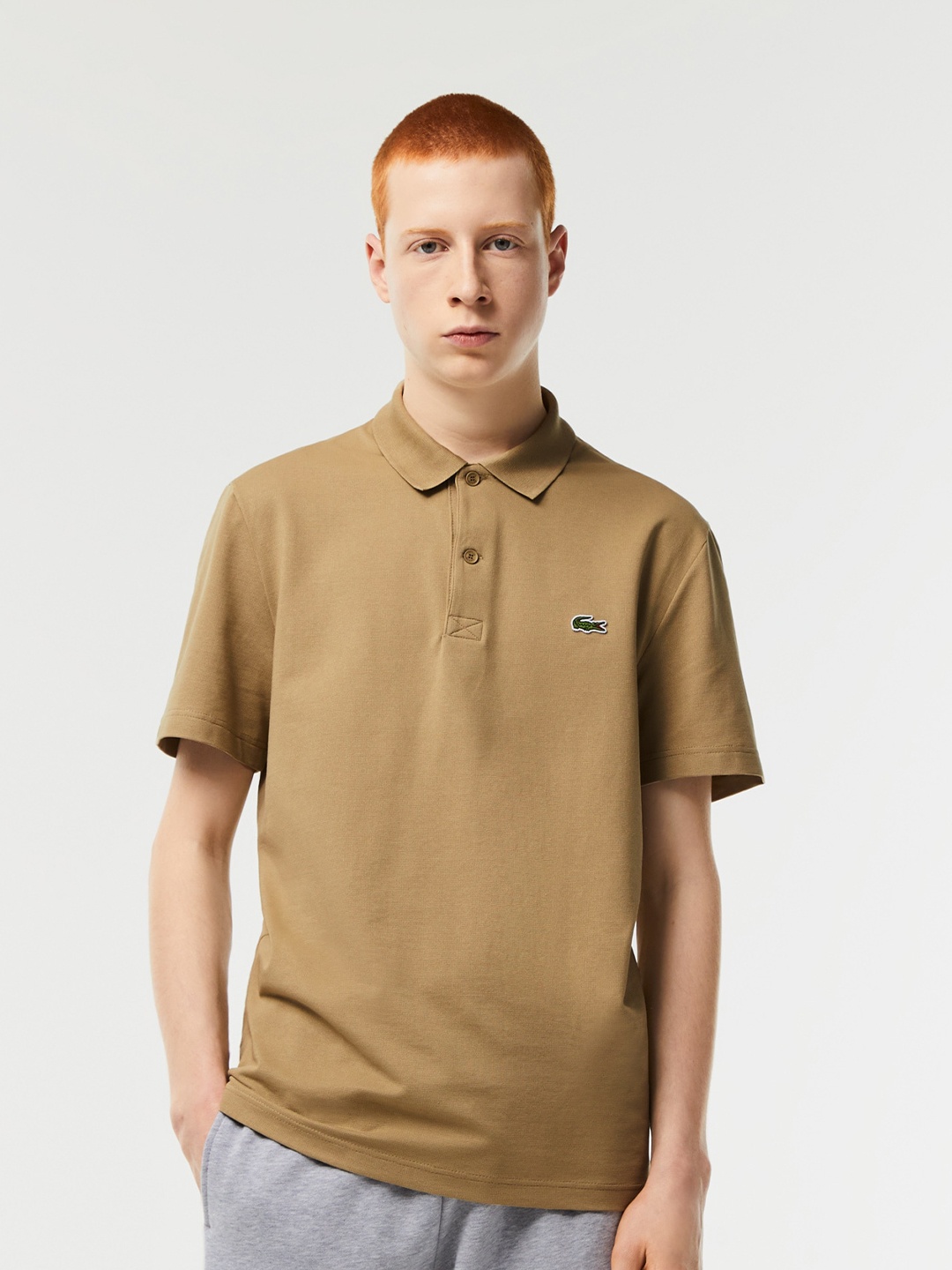 

Lacoste Polo Collar Short Sleeves T-shirt, Beige
