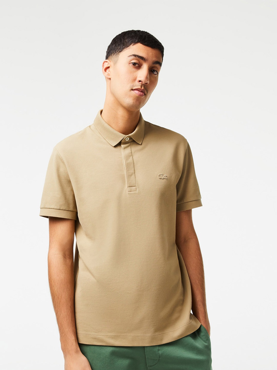 

Lacoste Polo Collar Short Sleeves T-shirt, Beige