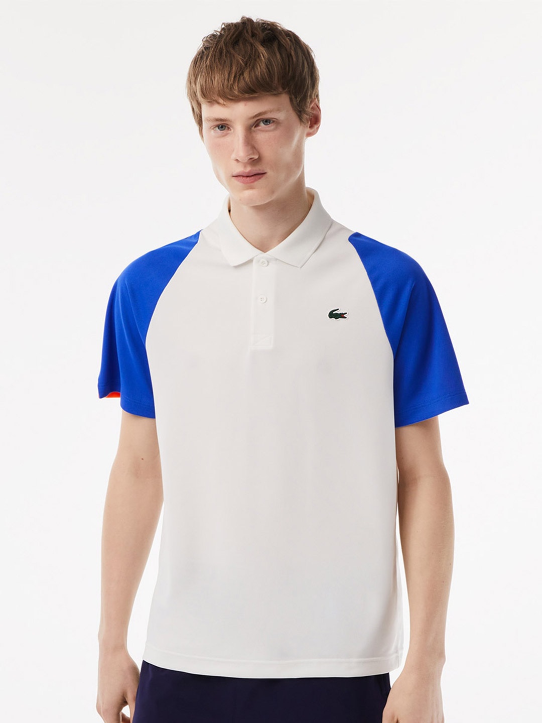 

Lacoste Colourblocked Polo Collar T-shirt, White
