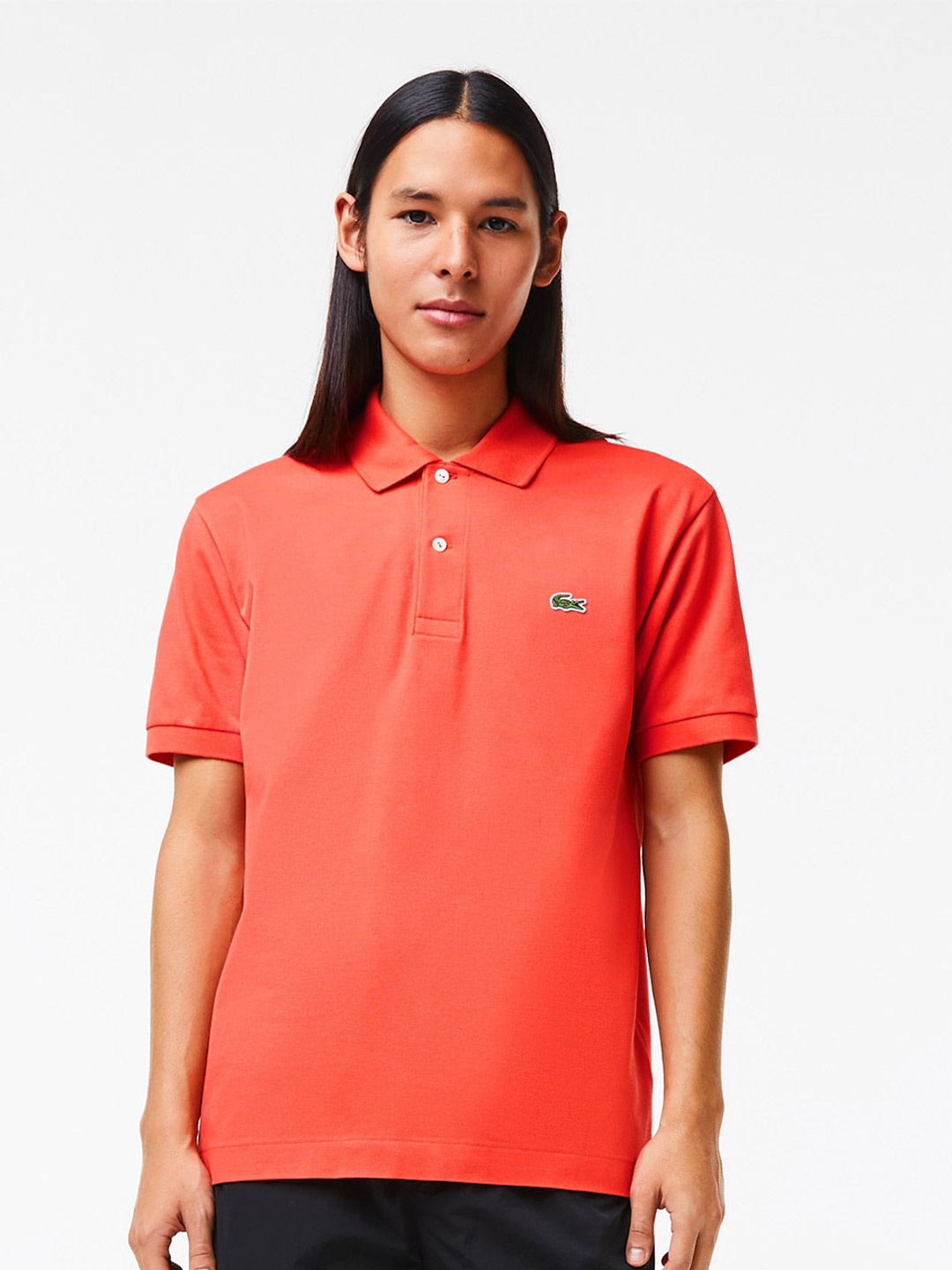 

Lacoste Polo Collar Slim Fit Pure Cotton T-shirt, Orange