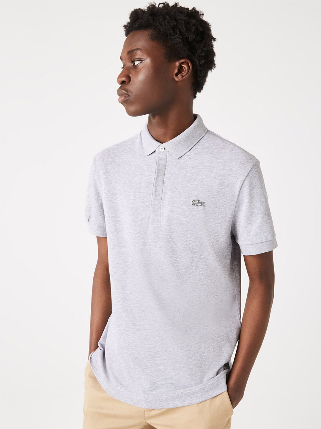

Lacoste Polo Collar T-shirt, Grey