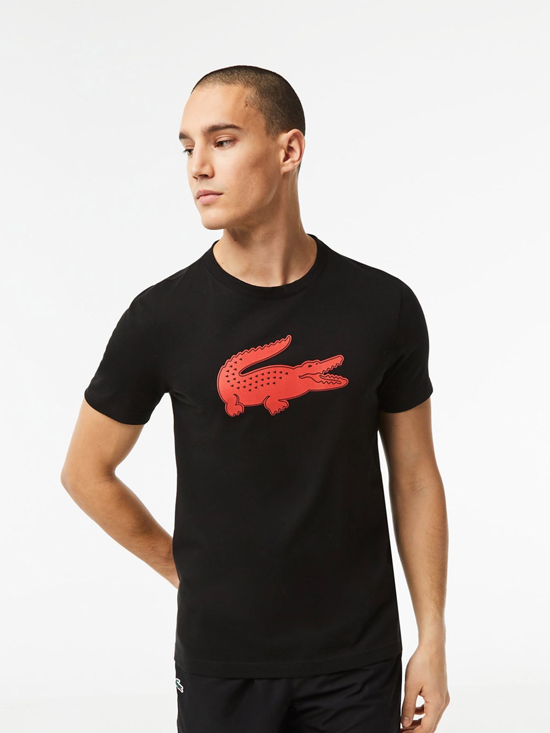 

Lacoste Round Neck Printed T-shirt, Black