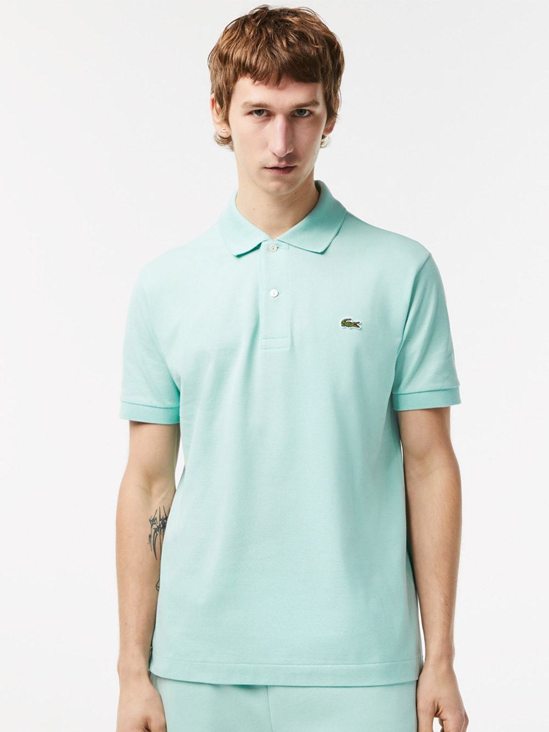 

Lacoste Polo Collar Cotton T-shirt, Sea green